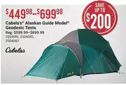 Cabela's Cabela's Alaskan Guide Model Geodesic Tents offer