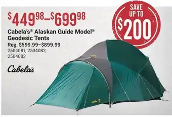 Cabela's Cabela's Alaskan Guide Model Geodesic Tents offer