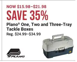 Cabela's Plano One, Two and Three-Tray Tackle Boxes offer