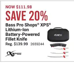 Cabela's Bass Pro Shops XPS Lithium-Ion Battery-Powered Fillet Knife offer