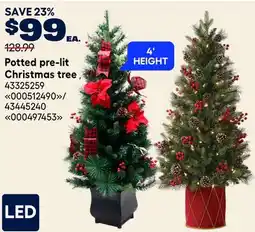 RONA Potted pre-lit Christmas tree , вв offer
