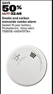 RONA Smoke and carbon monoxide combo alarm offer