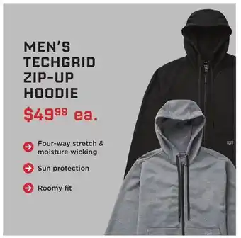 RONA MEN'S TECHGRID ZIP-UP HOODIE offer