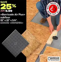 RONA Barricade Air Plus subfloor 23 x 23 x 3/4 offer