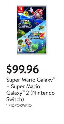 Walmart Super Mario Galaxy + Super Mario Galaxy 2 (Nintendo Switch) offer