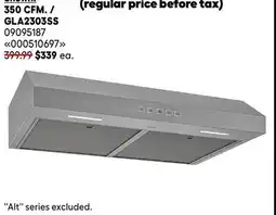 RONA BROAN NUTONE range hoods 350 CFM. / GLA2303SS offer