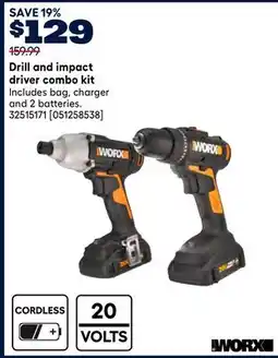 RONA WORX Drill and impact driver combo kit offer