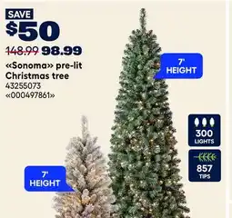 RONA Sonoma pre-lit Christmas tree offer