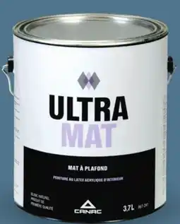 Canac UltraMat Ceiling Latex Paint Natural White 3.7 L offer