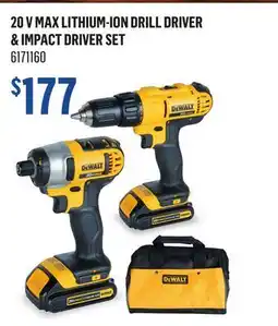 Canac 20 V Max Lithium-Ion Drill Driver & Impact Driver Set offer