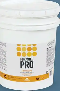 Canac Formule Pro Eggshell Interior Latex Paint Natural White & Colours 18.9 L offer