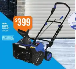 Canac Snow Blower 18in. 48V offer