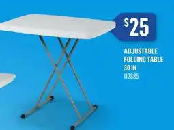 Canac Adjustable Folding Table 30 in offer