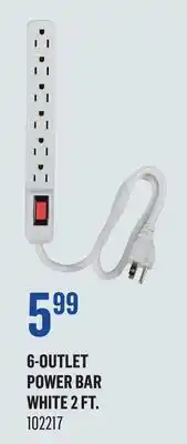 Canac 6-Outlet Power Bar White 2 ft offer
