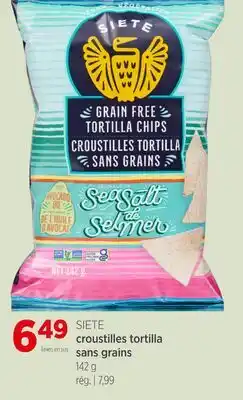 Avril Croustilles tortilla sans grains SIETE offer