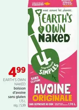 Avril Boisson d'avoine sansgluten EARTH'S OWN NAKED offer
