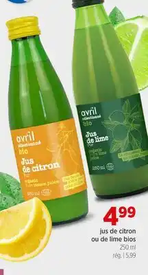 Avril Jus de citron ou de lime bios AVRIL SÉLECTIONNÉ offer