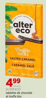 Avril Tablette de chocolat et truffe bio ALTER ECO offer