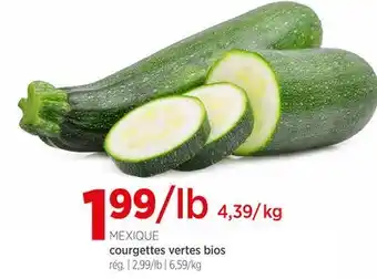 Avril courgettes vertes bios offer