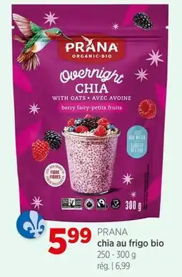 Avril Chia au frigo bio PRANA offer