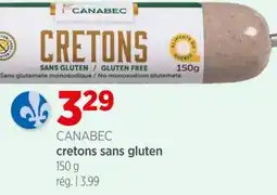 Avril Cretons sans gluten CANABEC offer