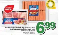 L'Intermarché BACON FRAIS OU BACON TOUT CUIT, 65-500 G OU SAUCISSES FUMÉES, 1 KG LAFLEUR | BACON OR WIENERS offer