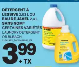 L'Intermarché DÉTERGENT À LESSIVE 2,03 L OU EAU DE JAVEL 2,4 L SANS NOM | LAUNDRY DETERGENT OR BLEACH offer