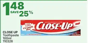 Rossy CLOSE UP Toothpaste offer