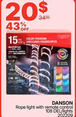 Rossy DANSON Rope light with remote control offer