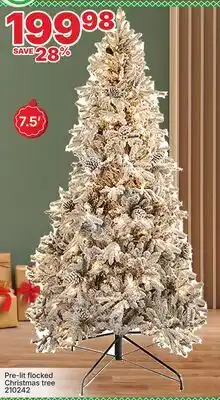 Rossy Pre-lit flocked Christmas tree offer