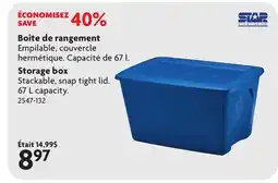 Home Hardware Storage box Stackable, snap tight lid offer