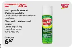 Home Hardware Glass and stainless steel cleaner offer