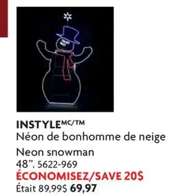 Home Hardware INSTYLEMC/TM Néon de bonhomme de neige Neon snowman offer