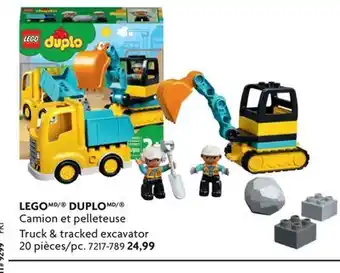 Home Hardware DUPLO Truck & Tracked Excavator offer