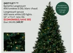 Home Hardware Longmount spruce 600 warm white LED lights offer