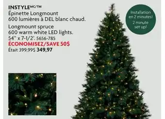Home Hardware Longmount spruce 600 warm white LED lights offer