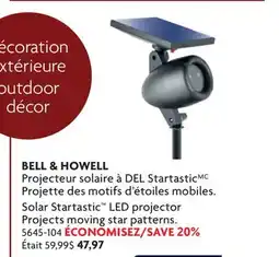 Home Hardware Solar Startastic LED Projector Projects moving Star Patterns offer