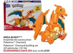 Home Hardware MEGA BLOKS Pokemon Charizard building set offer