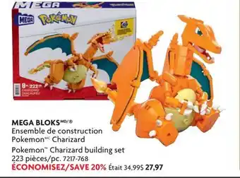 Home Hardware MEGA BLOKS Pokemon Charizard building set offer
