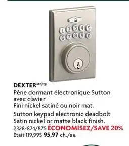 Home Hardware Sutton keypad electronic deadbolt offer