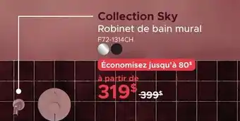 Bath Depot Robinet de bain mural Collection Sky offer