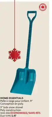 Home Hardware 9 kids snow shovel Poly construction offer