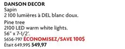 Home Hardware Sapin 2 100 lumières à DEL blanc doux. Pine tree 2100 LED warm white lights offer