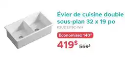 Bath Depot Évier de cuisine double sous-plan 32 x 19 po offer