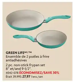 Home Hardware GREEN LIFEMC/TM 2 pc. non-stick frypan set offer