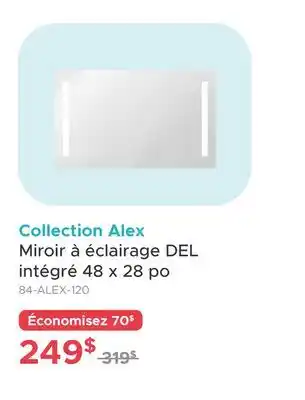Bath Depot Collection Alex Miroir à éclairage DEL intégré offer