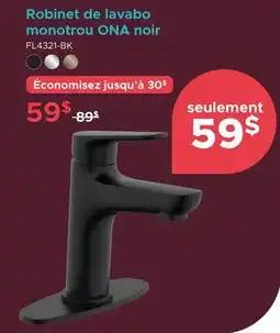 Bath Depot Robinet de lavabo monotrou ONA noir offer