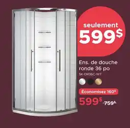 Bath Depot Ens. de douche ronde 36 po offer