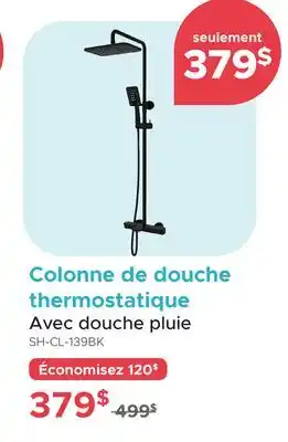 Bath Depot Colonne de douche thermostatique Avec douche pluie offer