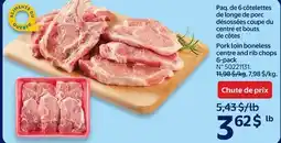 Walmart Pork loin boneless centre and rib chops 6-pack offer
